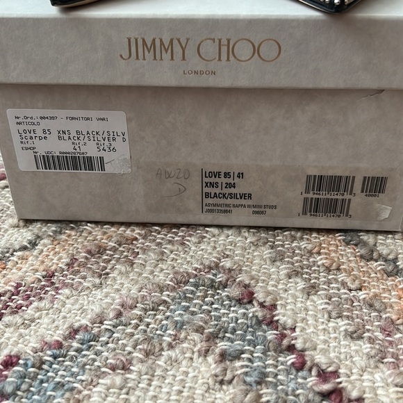 Jimmy Choo | NIB 85 MM Love Asymmetric Nappa Leather w/Mini Studs Heels - IT 41 - Picture 8 of 8